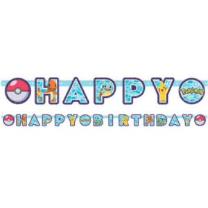 Pokémon Banner "Happy Birthday" klein